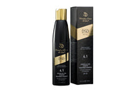 Black bottle and box of DSD de Luxe Dixidox keratin treatment shampoo for hair loss, 200ml