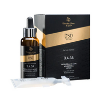 DSD de Luxe 3.4.3A Fresh Cells Wondercell Lotion hair loss treatment with bottle, box, and ampoule