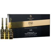DSD de Luxe Dixidox 4.4 Keratin Treatment Lotion box with three ampoules for hair loss treatment