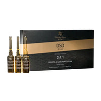 DSD de Luxe Crexepil Forte Lotion hair loss treatment ampoules with black and gold packaging