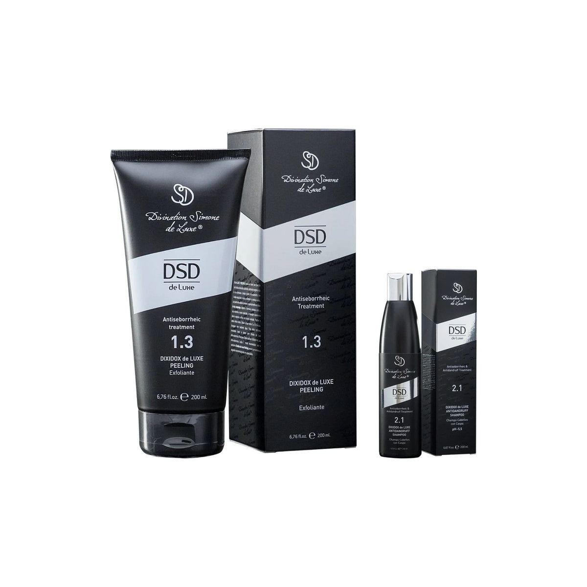 Studien-Set 1.3 Peeling + 2.1 Antidandruff Shampoo – DSD de Luxe